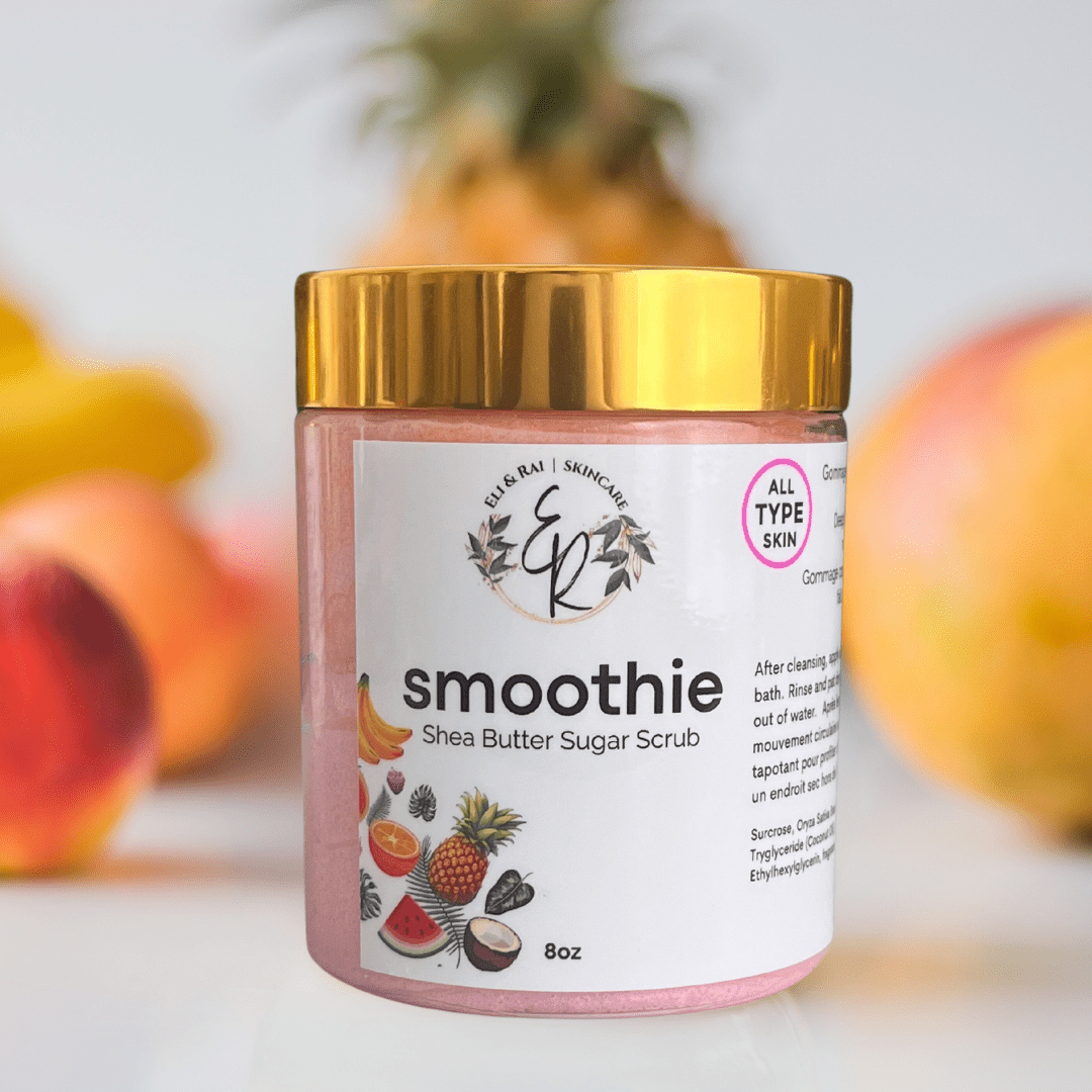 Smoothie, Tropical Shea Butter Sugar Scrub, Eli & Rai