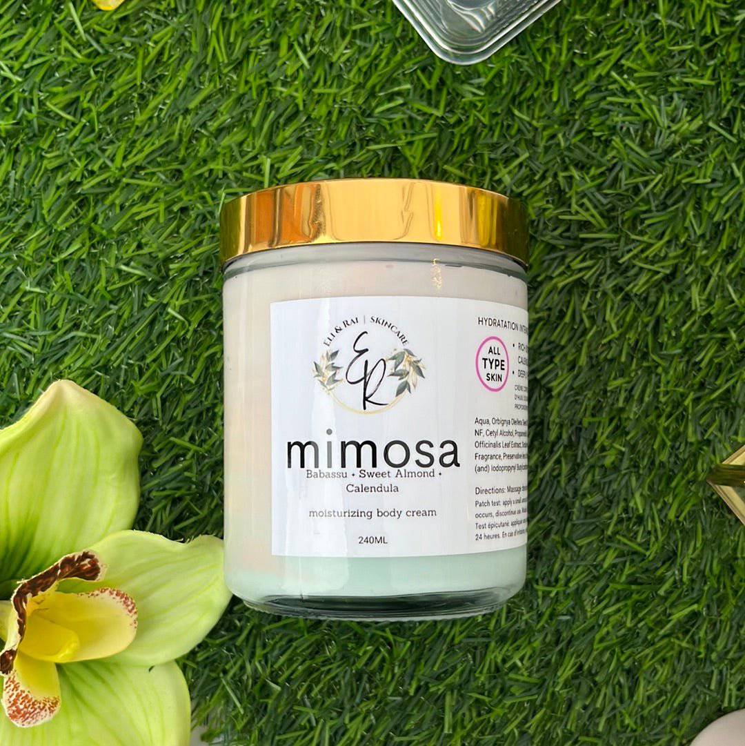 Mimosa Body Cream - Eli & Rai, moisturizing body cream for dry skin, scented body cream